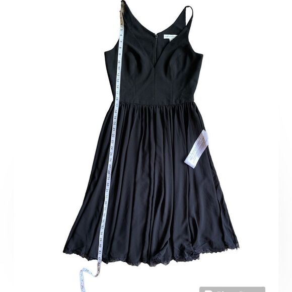 DRESS THE POPULATION Alicia Mixed Media Midi Dress Size M - Picture 6 of 10